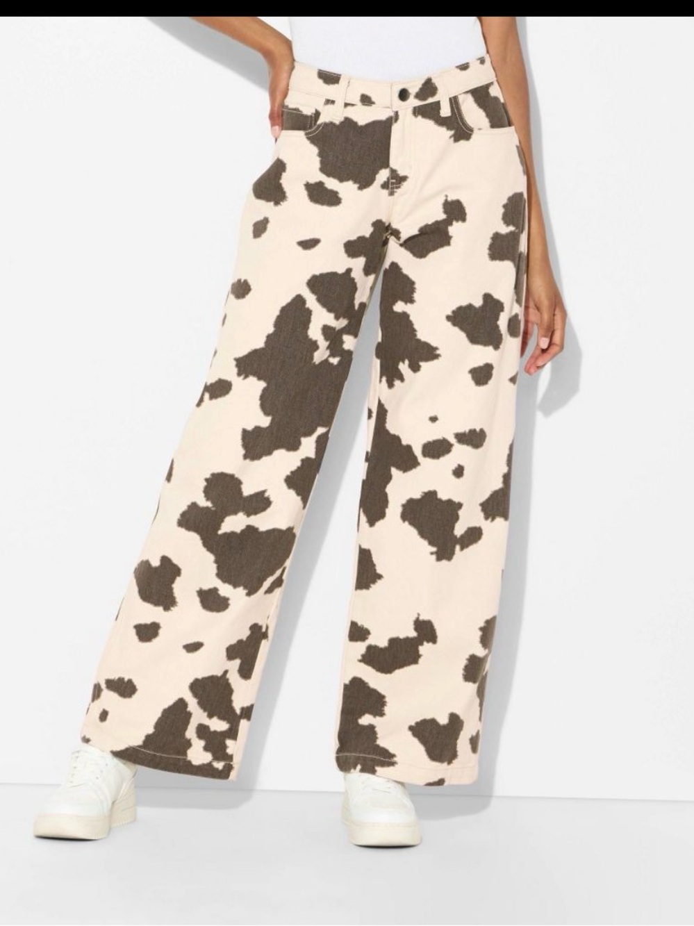 NWT Wild Fable Cow Print Wide Leg Jeans